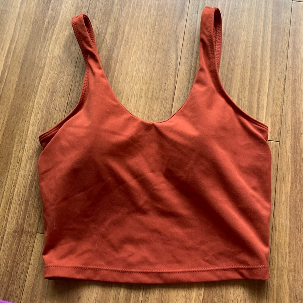 Orange/Brown Workout Top